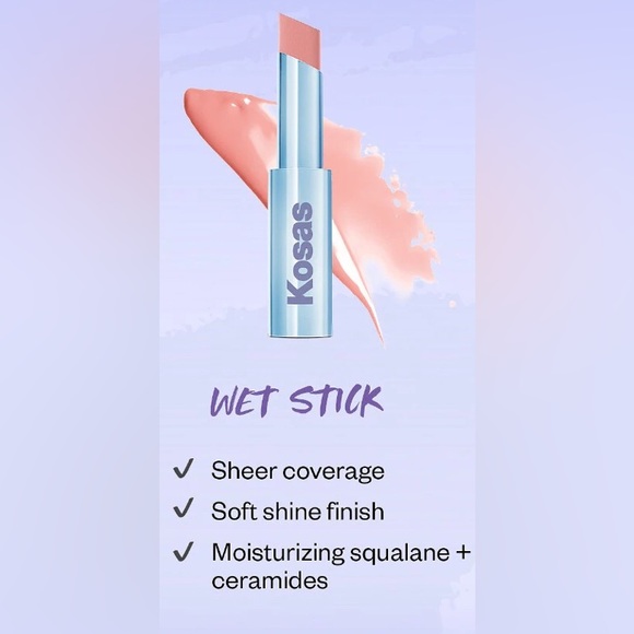 Wet Stick Moisturizing Shiny Sheer Lipstick with Ceramides - Picture 3 of 7